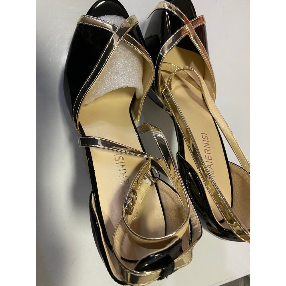 Maiernisi Black and Gold High Heels - Stiletto High Heel  - Women's 10.5